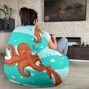 Octopuses Sea Wave Background Bean Bag Cover