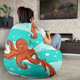 Octopuses Sea Wave Background Bean Bag Cover
