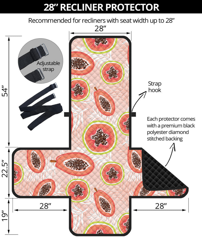 papaya leaves pattern Recliner Cover Protector