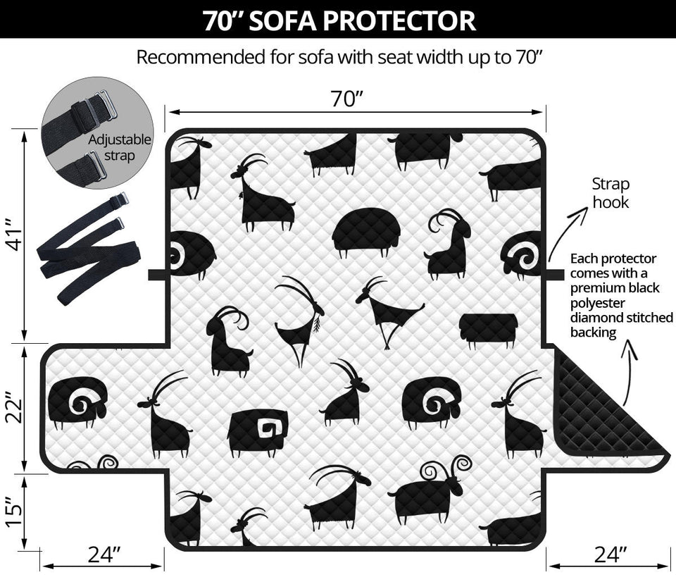 Goat ram pattern Sofa Cover Protector