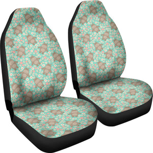 Hippopotamus Pattern Print Design 02 Universal Fit Car Seat Covers