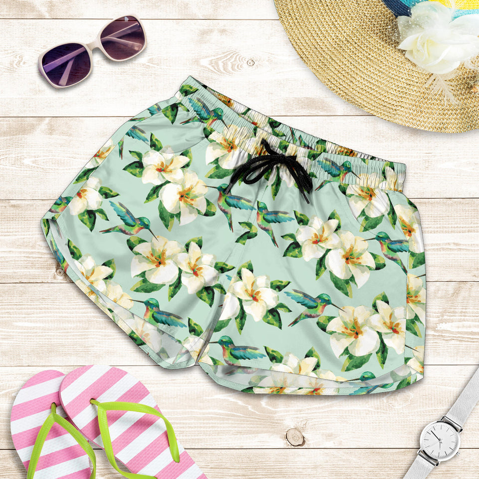 Hummingbird Pattern Print Design 01 Women Shorts
