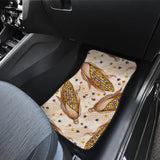 Corn Pattern Print Design 03 Front and Back Car Mats