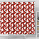 Fire Flame Symbol Design Pattern Shower Curtain Fulfilled In US
