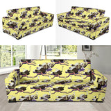 Ostrich Pattern Print Design 04 Sofa Slipcover