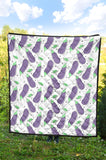 Eggplant Pattern Print Design 05 Premium Quilt
