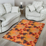 Red Rooster Chicken Cock Pattern Area Rug