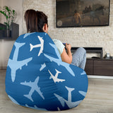 Airplane Pattern In The Sky Bean Bag Cover