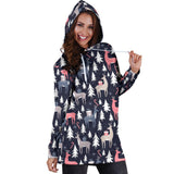Deers Winter Christmas Pattern Women'S Hoodie Dress