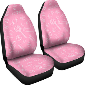 Sweet Candy Pink Background  Universal Fit Car Seat Covers