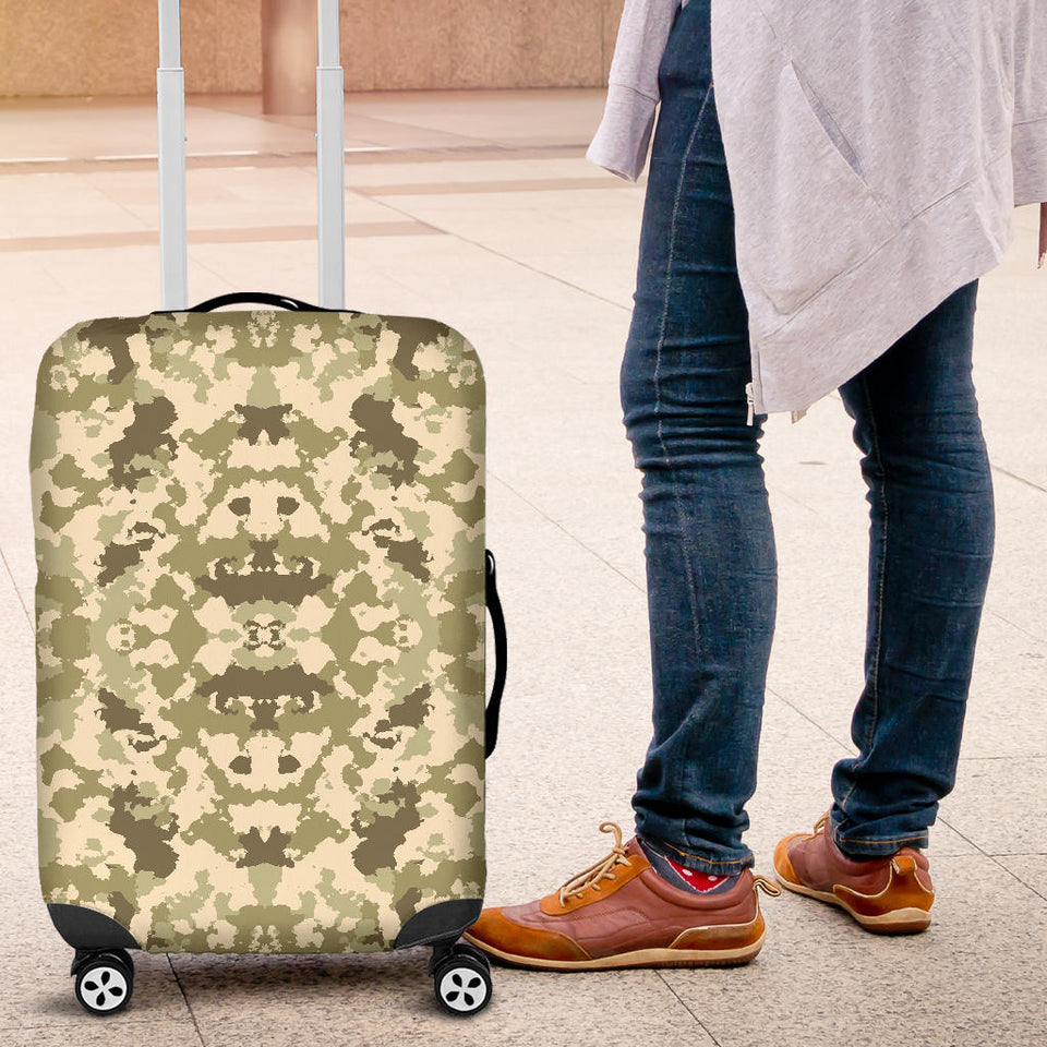 Light Green Camo Camouflage Pattern Luggage Covers