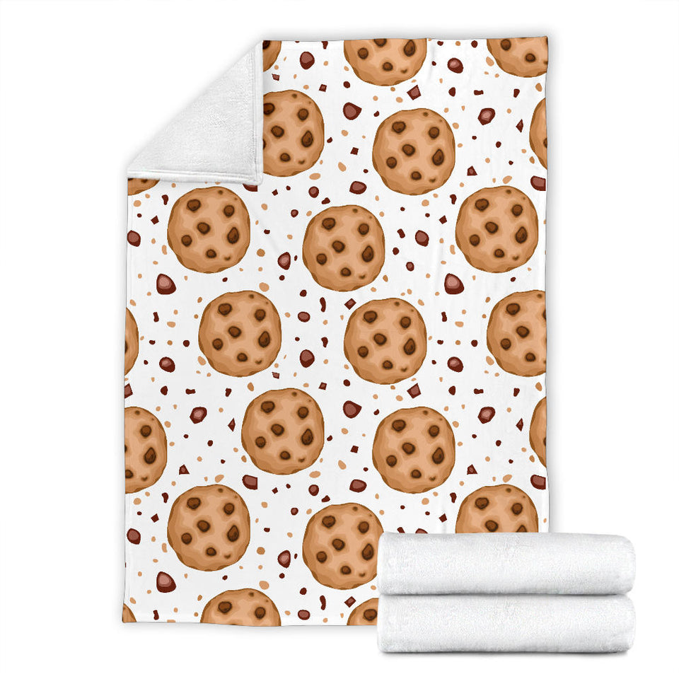 Chocolate Chip Cookie Pattern Premium Blanket