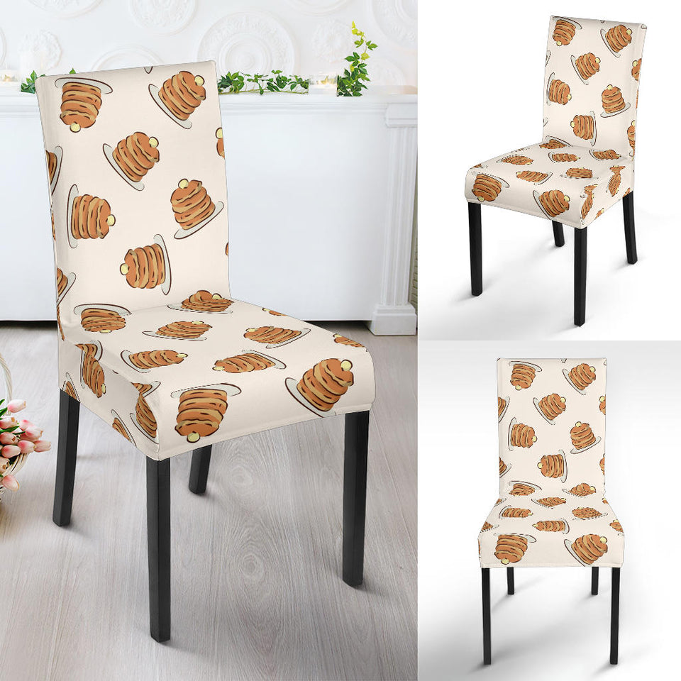 Pancake Pattern Print Design 01 Dining Chair Slipcover