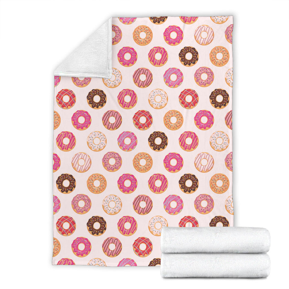 Colorful Donut Pattern Premium Blanket