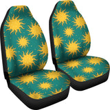 Sun Green Background  Universal Fit Car Seat Covers