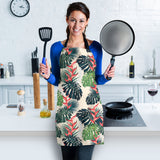 Heliconia Flowers, Palm And Monstera Leaves Adjustable Apron