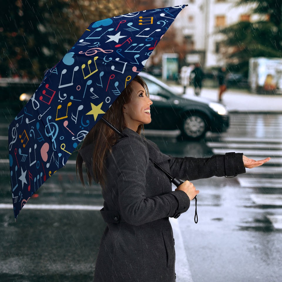 Music Notes Pattern Print Design 03 Umbrella