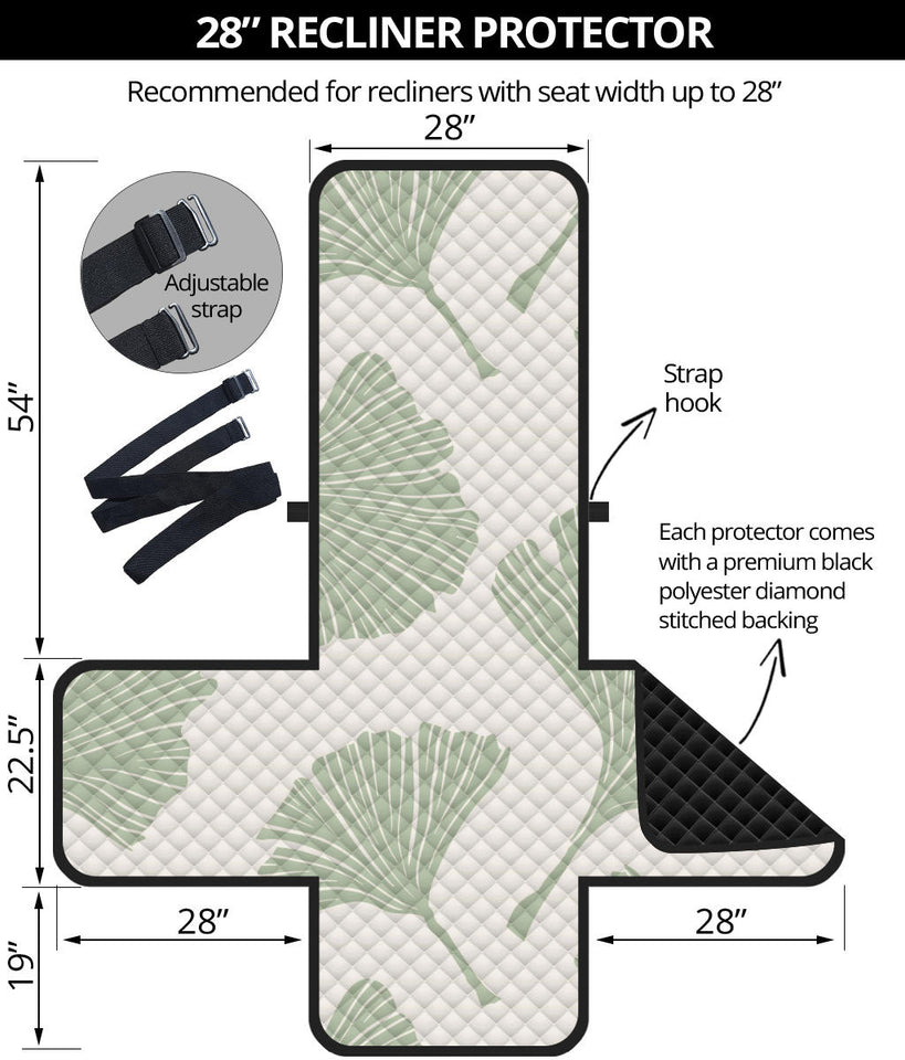 Ginkgo leaves pattern Recliner Cover Protector