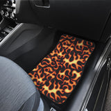 Fire Flame Dark Pattern Front Car Mats