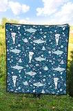 Cute Shark Pattern Premium Quilt