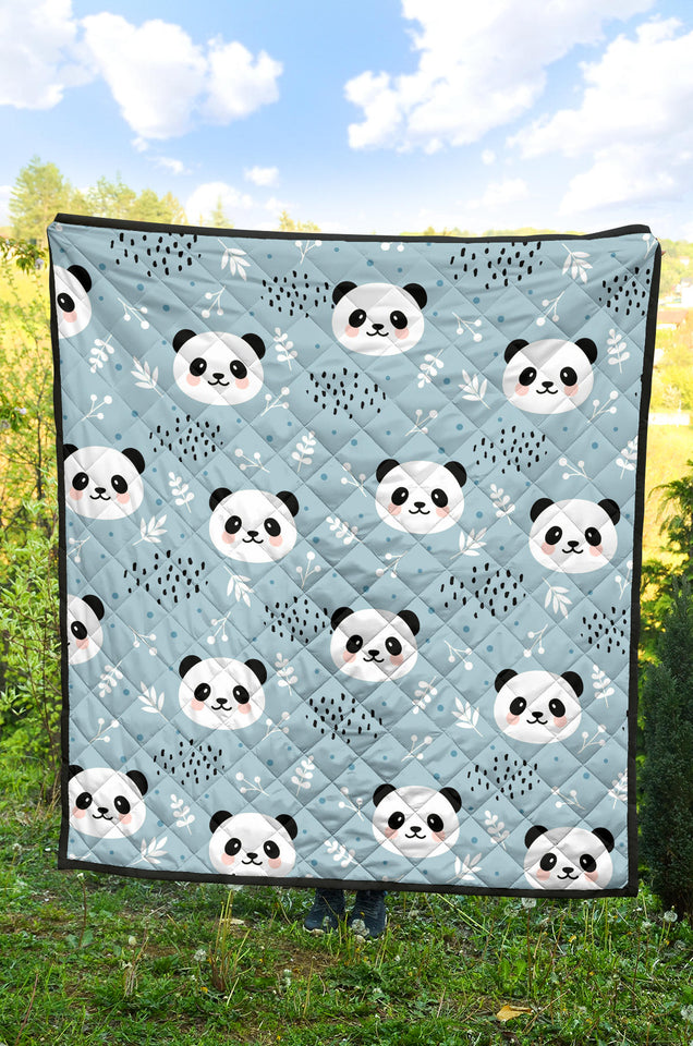 Cute Panda Pattern Premium Quilt