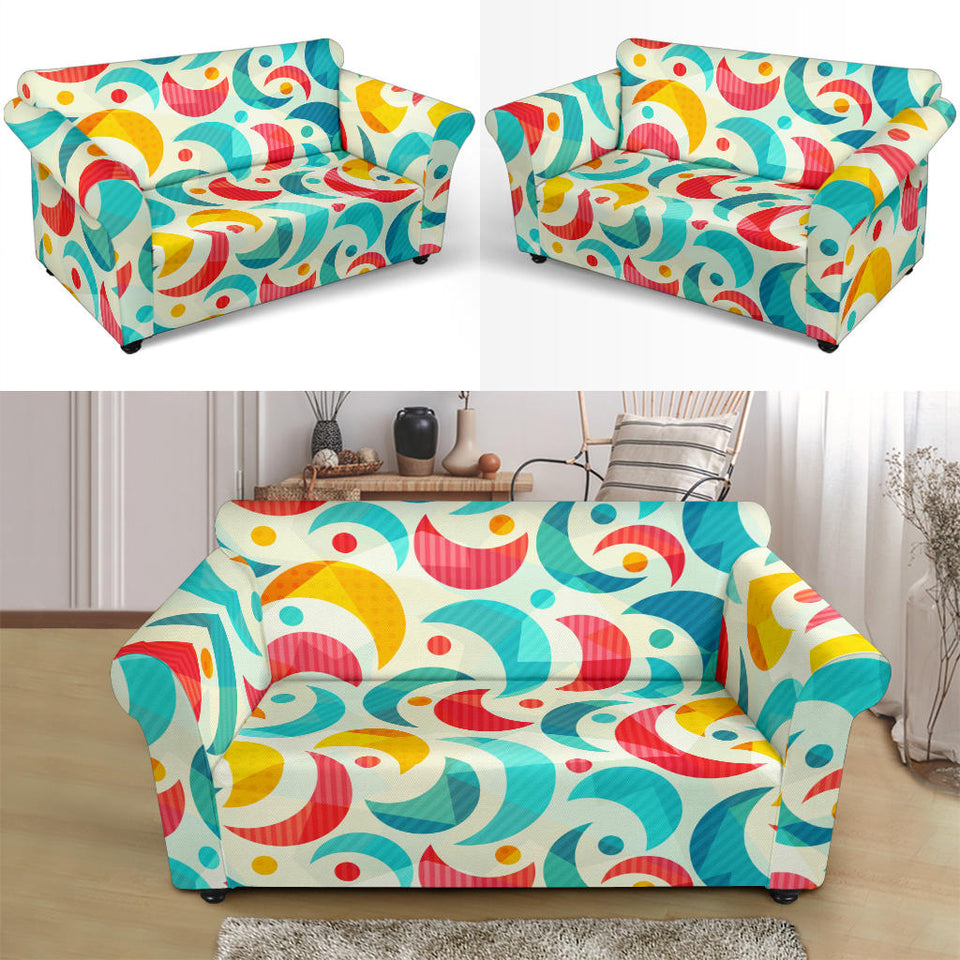 Colorful Moon Pattern Loveseat Couch Slipcover