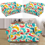 Colorful Moon Pattern Loveseat Couch Slipcover