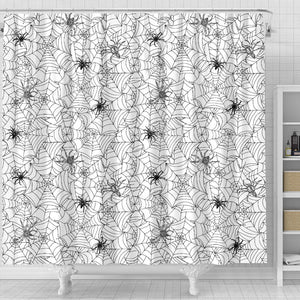 Spider Web Cobweb Pattern Shower Curtain Fulfilled In US