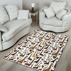 Giraffe Pattern Print Design 05 Area Rug