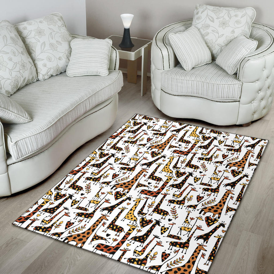 Giraffe Pattern Print Design 05 Area Rug