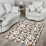 Giraffe Pattern Print Design 05 Area Rug