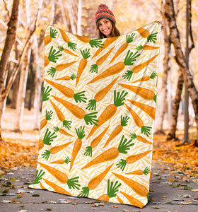 Carrot Pattern Print Design 01 Premium Blanket