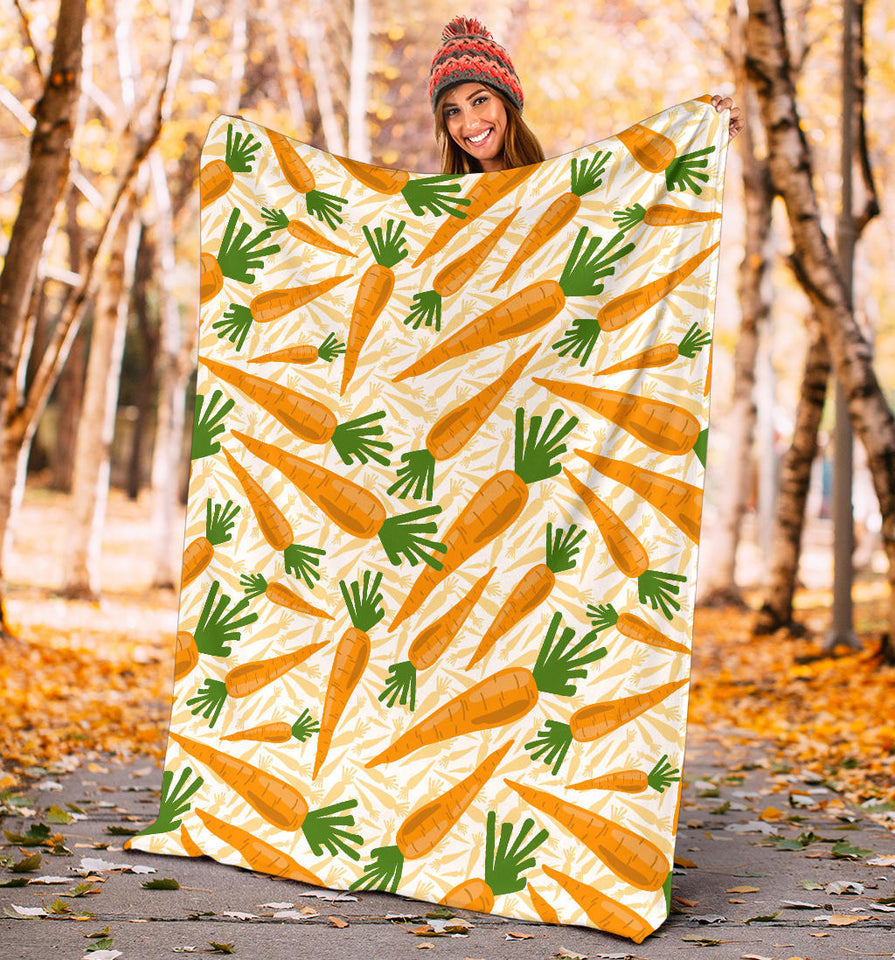 Carrot Pattern Print Design 01 Premium Blanket