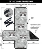 Cute raccoons leaves dot Recliner Cover Protector