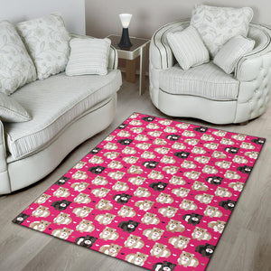 Guinea Pig Pattern Print Design 01 Area Rug