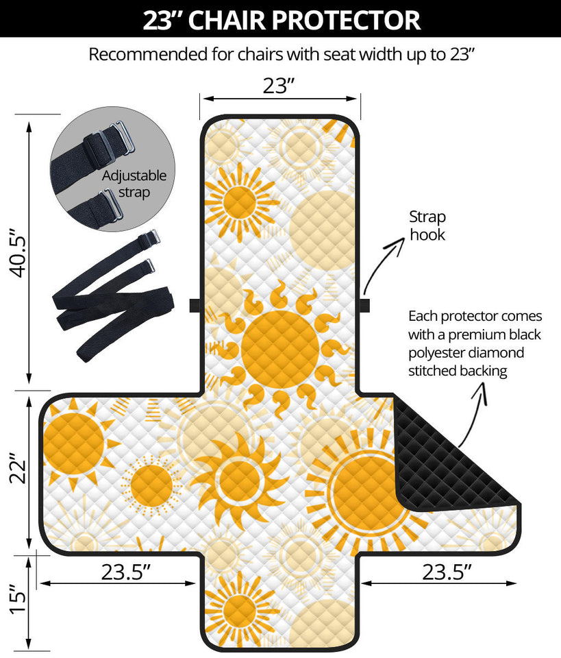 Sun design pattern Chair Cover Protector