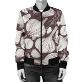 Garlic Bulb Dark Background Women'S Bomber Jacket