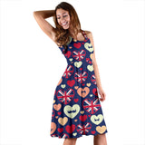 British Pattern Print Design 02 Sleeveless Midi Dress
