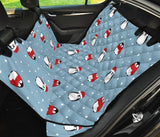 Cute Penguin Christmas Snow Pattern Dog Car Seat Covers