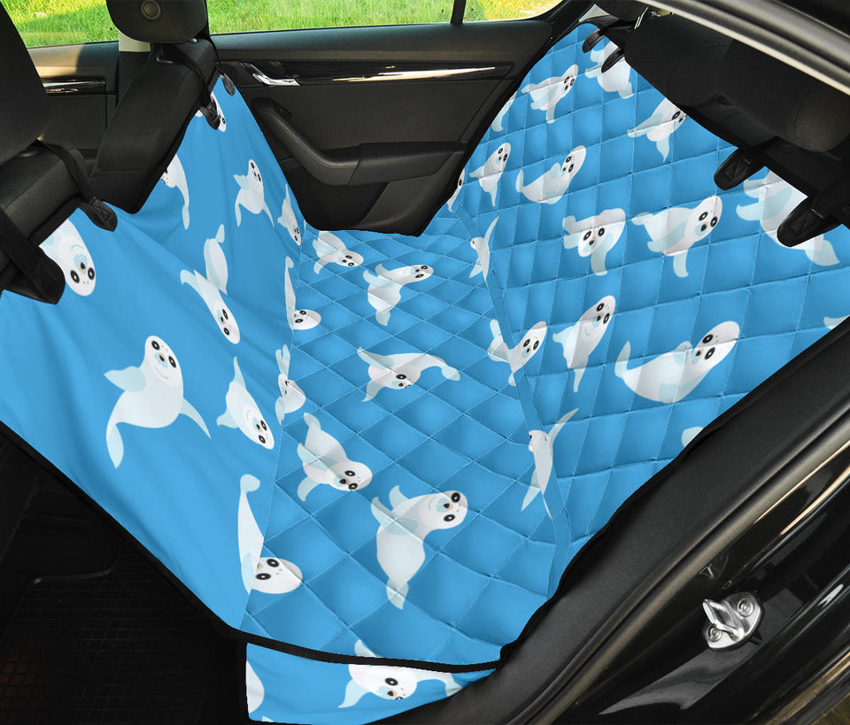 Cute Sea Lion Seal Pattern Background Dog Car Seat Covers