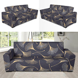 Gold Ginkgo Leaves Sofa Slipcover