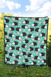Hedgehog Pattern Print Design 03 Premium Quilt