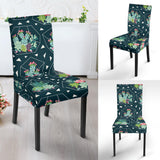 Cactus Glass Terrarium Pattern Dining Chair Slipcover