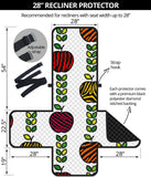 colorful apples leave zebra stripe Recliner Cover Protector