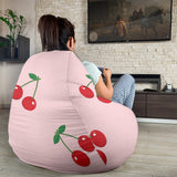 Cherry Pattern Pink Background Bean Bag Cover