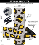 Gray Leopard print pattern Chair Cover Protector