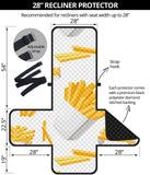 French fries white paper box pattern Recliner Cover Protector