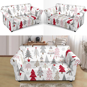 Cute Christmas Tree Pattern Loveseat Couch Slipcover