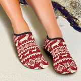 Dachshund Nordic Pattern Aqua Shoes