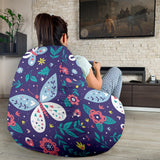 Colorful Butterfly Flower Pattern.Eps Bean Bag Cover